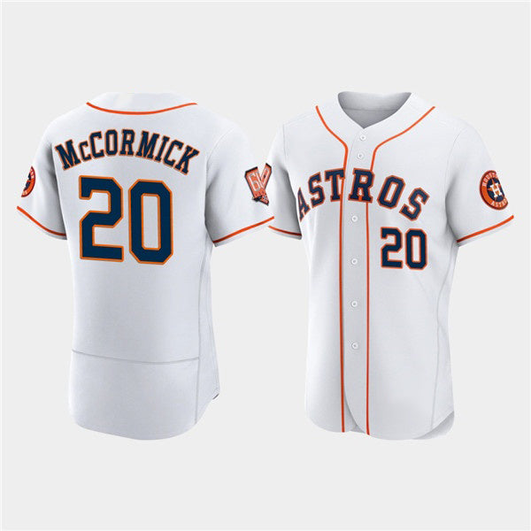 Houston Astros #20 Chas McCormick White Puhics 60th Anniversary Flex Base Stitched Jersey