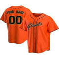 Custom San Francisco Giants Orange Puhics Cool Base Jersey