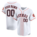 Custom Houston Astros White Puhics Home Limited Jersey