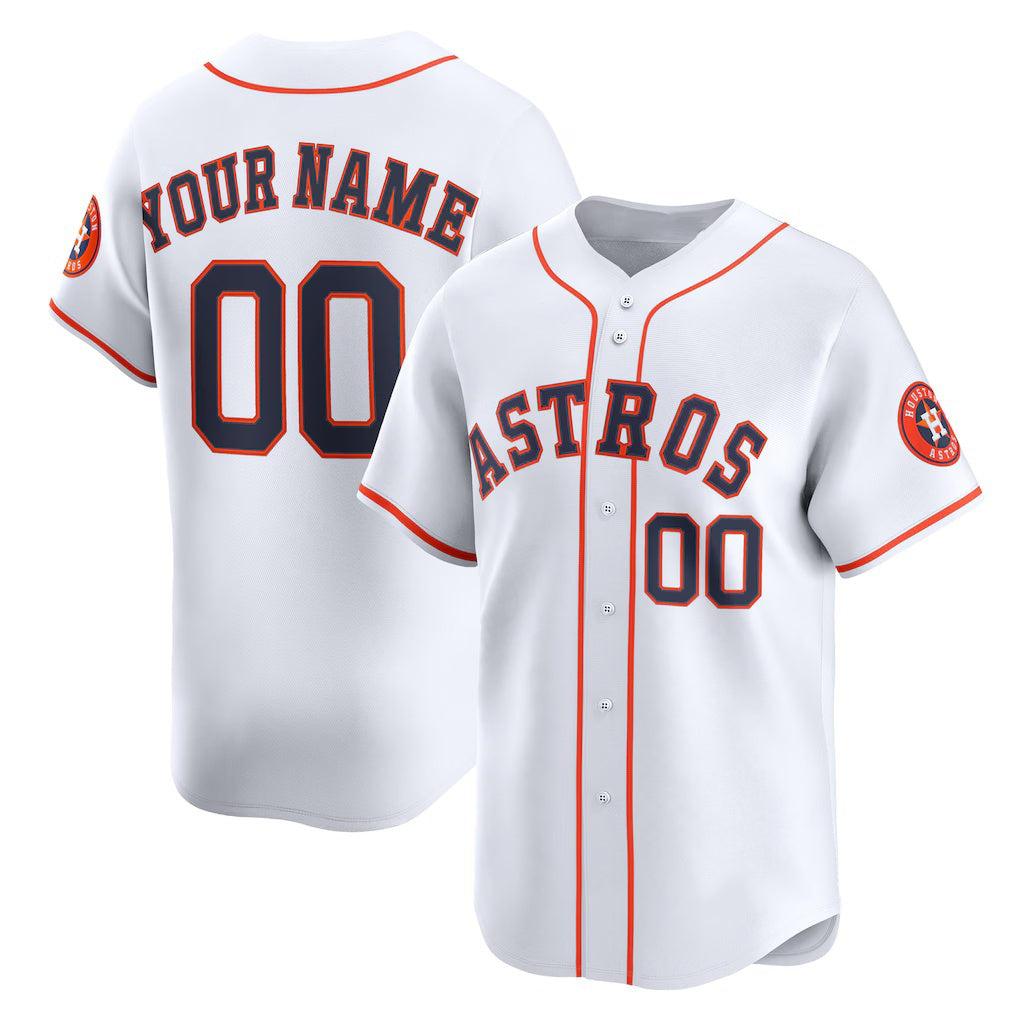 Custom Houston Astros White Puhics Home Limited Jersey