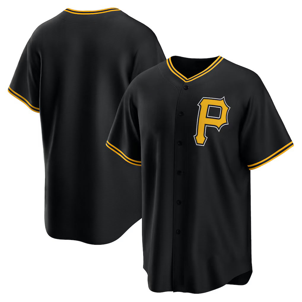 Pittsburgh Pirates Black Puhics Alternate Replica Team Jersey 2
