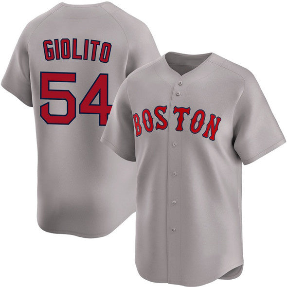 Boston Red Sox #54 Lucas Giolito Gray Puhics 2024 Away Limited Stitched Jersey