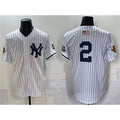 New York Yankees #2 Derek Jeter White Puhics Strip World Series Limited Stitched Jersey