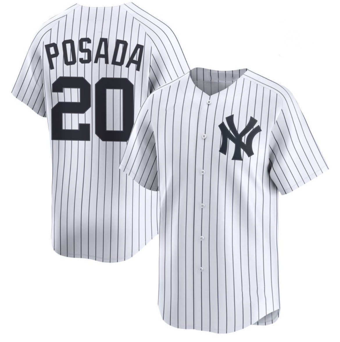 New York Yankees #20 Jorge Posada White Puhics Cool Base Stitched Jersey