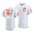 San Francisco Giants #31 LaMonte Wade Jr White Puhics 2021 City Connect Flex Base Jersey