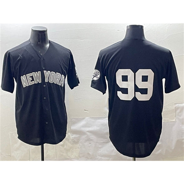 New York Yankees #99 Aaron Judge Black Puhics Cool Base Stitched Jersey