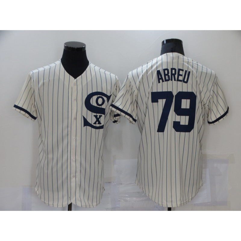 Chicago White Sox #79 Jose Abreu 2021 Cream Puhics Field of Dreams Name Cool Base Stitched Jersey