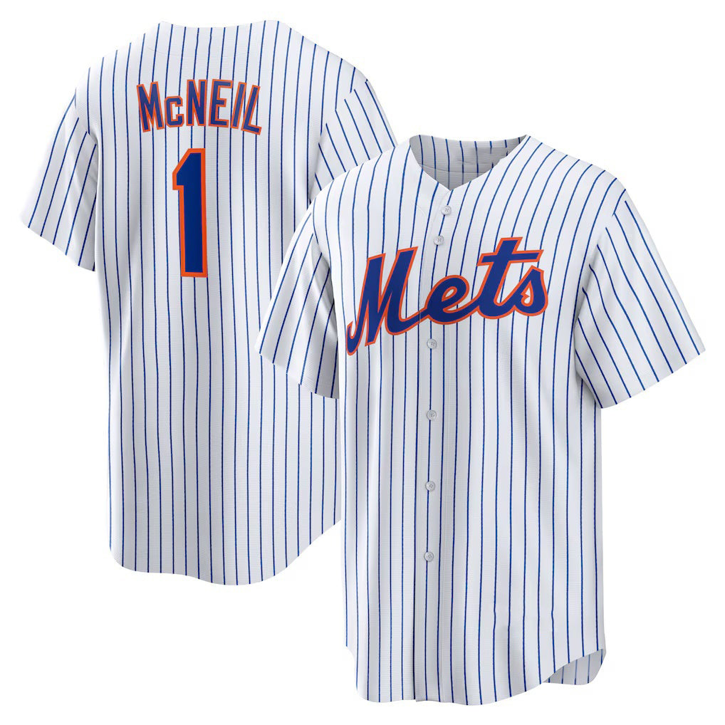 New York Mets #1 Jeff McNeil White Puhics Home Replica Player Jersey