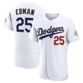 Los Angeles Dodgers #25 Tommy Edman White Puhics 2026 Gold Collection Authentic Jersey