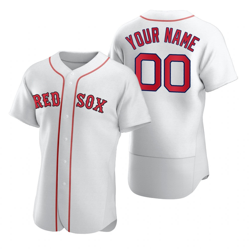 Custom Boston Red Sox White Puhics 2020 Stitched Flex Base Jersey