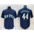 Seattle Mariners #44 Julio Rodriguez Navy Blue Puhics Stitched Cool Base Jersey