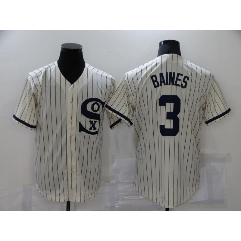 Chicago White Sox #3 Harold Baines 2021 Cream Puhics Field of Dreams Name Cool Base Stitched Jersey