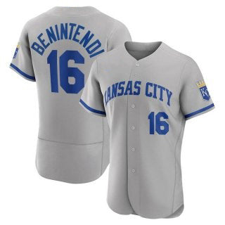 Kansas City Royals #16 Andrew Benintendi Grey Puhics Flex Base Stitched Jersey