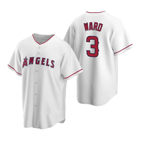 Los Angeles Angels #3 Waylor Ward White Puhics Cool Base Stitched Jersey