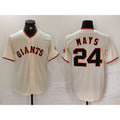San Francisco Giants #24 Willie Mays Cream Puhics 2024 Home Limited Stitched Jersey