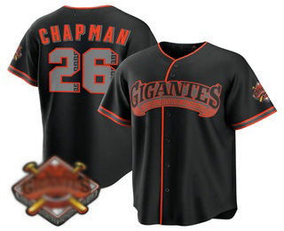 San Francisco Giants #26 Matt Chapman Black Puhics 2026 Alternate Stadium Stitched Jersey