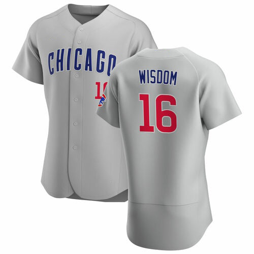 Chicago Cubs #16 Patrick Wisdom Gray Puhics Flex Base Stitched Jersey