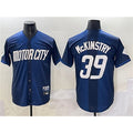 Detroit Tigers #39 Zach McKinstry 2024 Navy Puhics City Connect Cool Base Limited Stitched Jersey