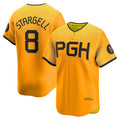 Pittsburgh Pirates #8 Willie Stargell Gold Puhics City Connect Limited Player Jersey