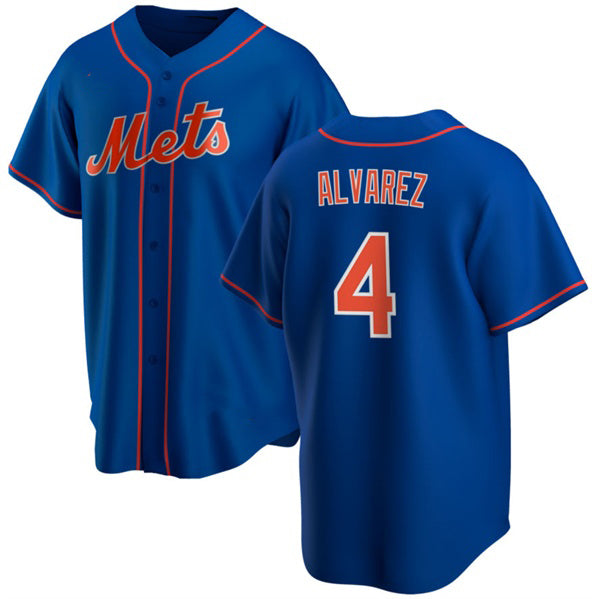 New York Mets #4 Francisco ¨¢lvarez Royal Puhics Cool Base Stitched Jersey