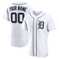 Custom Detroit Tigers White Puhics Home Authentic Jersey