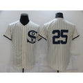 Chicago White Sox #25 Andrew Vaughn 2021 Cream Navy Puhics Field of Dreams Flex Base Stitched Jersey