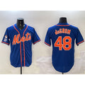 New York Mets #48 Jacob DeGrom Royal Puhics 2025 Spring Training Cool Base Stitched Jersey
