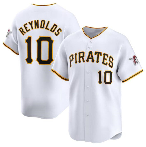 Pittsburgh Pirates #10 Bryan Reynolds White Puhics Home Limited Stitched Jersey