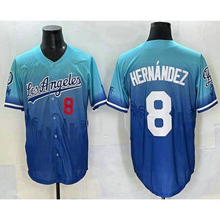Los Angeles Dodgers #8 Enrique Hernandez Blue Puhics 2025 City Connect Limited Stitched Jersey