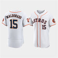 Houston Astros #15 Mart¨ªn Maldonado White Puhics 60th Anniversary Flex Base Stitched Jersey