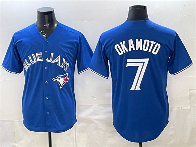 Toronto Blue Jays #7 Kazuma Okamoto Royal Puhics 2026 Cool Base Stitched Jersey