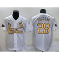 St. Louis Cardinals #28 Nolan Arenado White Puhics 2022 All Star Stitched Cool Base Jersey