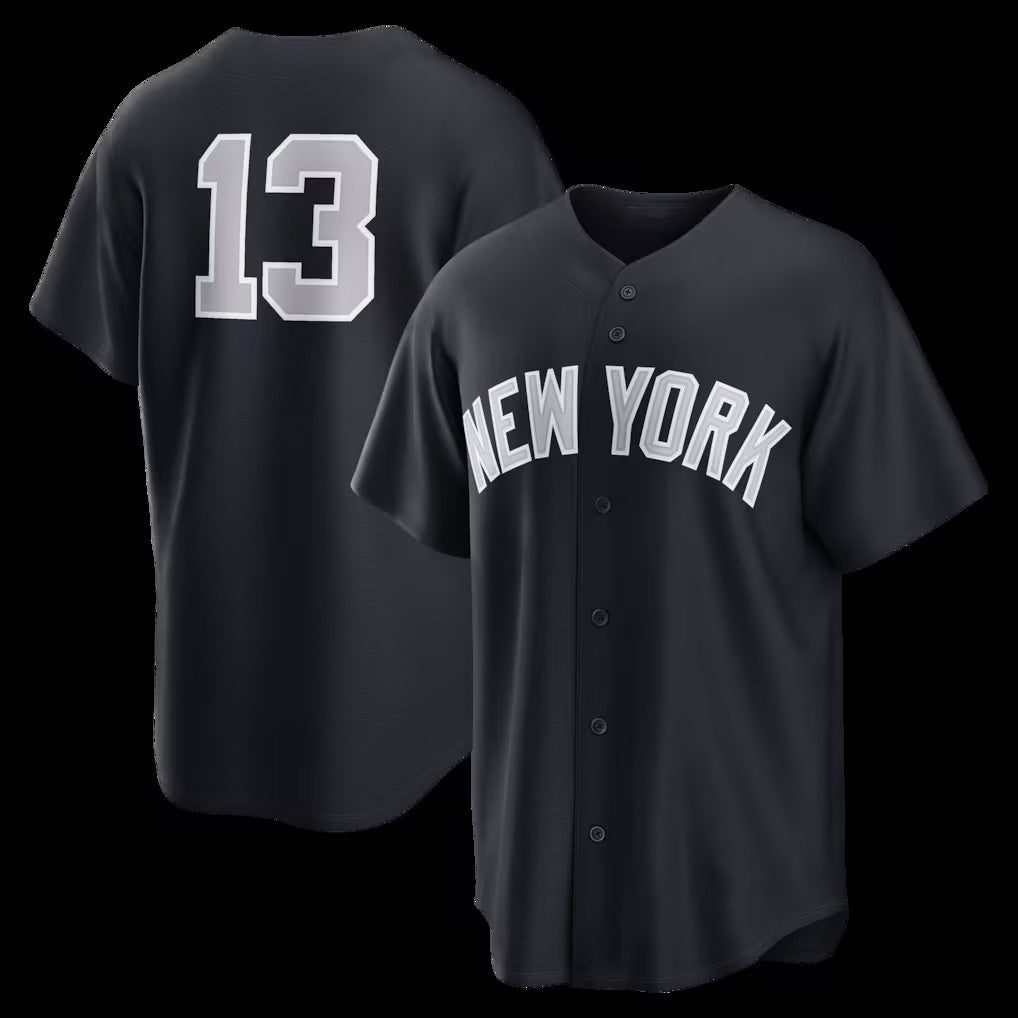 New York Yankees #13 Jazz Chisholm Jr. Navy Puhics Alternate Replica Jersey