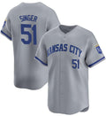 Kansas City Royals #51 Brady Singer Gray Puhics Away Stitched Jersey