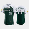 Colorado Rockies #19 Charlie Blackmon 2022 Green Puhics City Connect Flex Base Stitched Jersey