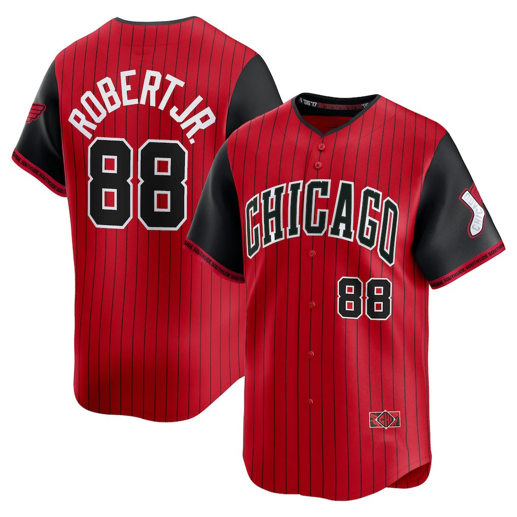 Chicago White Sox #88 Luis Robert Jr. Red-Black Puhics 2025 City Connect Limited Player Jersey