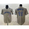 Toronto Blue Jays #11 Bo Bichette Gray Puhics 2025 World Series Home Cool Base Stitched Jersey