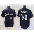 Cincinnati Reds #14 Pete Rose Black Puhics 'Gothic Queen City Edition' Vapor Premier Limited Stitched Jersey