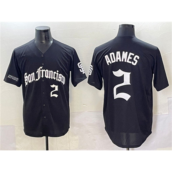 San Francisco Giants #2 Willy Adames Black Puhics 'Gothic Fog Edition' Vapor Premier Limited Stitched Jersey