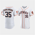 Houston Astros #35 Justin Verlander White Puhics 60th Anniversary Flex Base Stitched Jersey