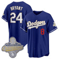 Los Angeles Dodgers #24 Kobe Bryant Royal Puhics 2026 Alternate Gold Collection Stadium Stitched Jersey