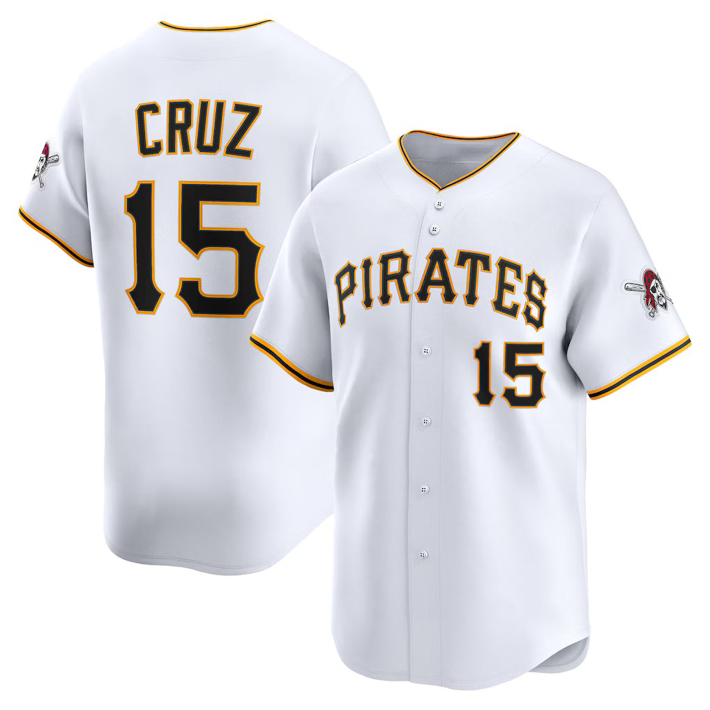 Pittsburgh Pirates #15 Oneil Cruz White Puhics Home Limited Player Jersey