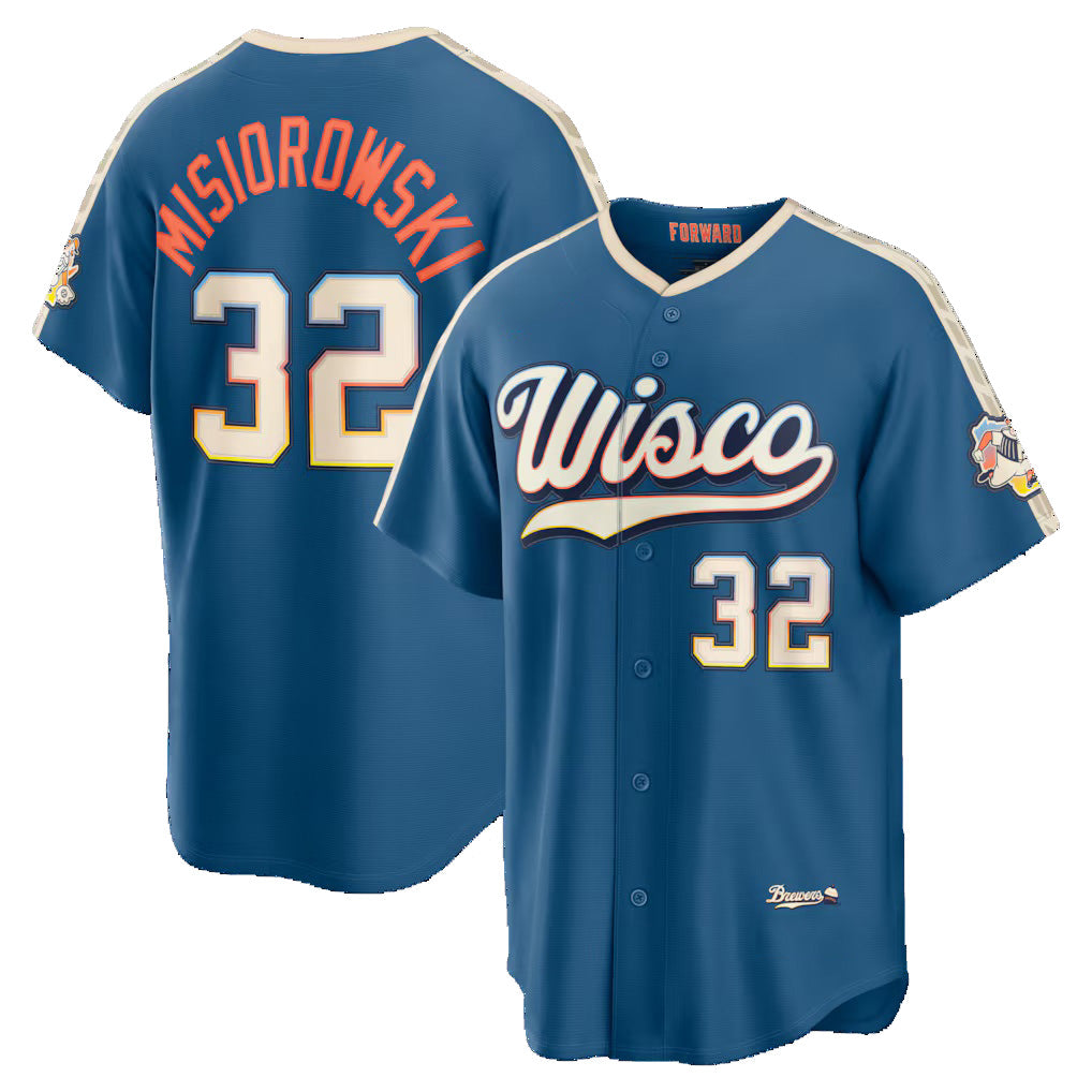 Milwaukee Brewers #32 Jacob Misiorowski Mineral Blue Puhics 2026 City Connect Stadium Jersey