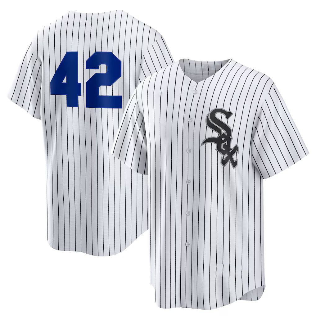 Chicago White Sox #42 Jackie Robinson White Puhics Home 2025 Day Replica Jersey