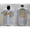 New York Mets #20 Pete Alonso Number White Puhics 2022 All Star Stitched Cool Base Jersey