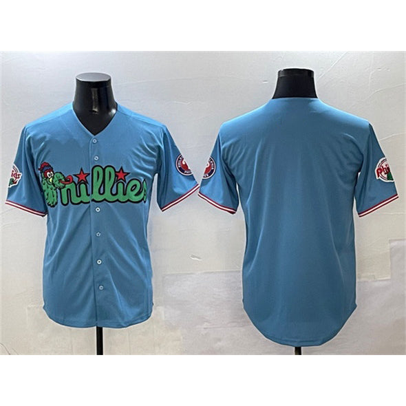 Philadelphia Phillies Blank Light Blue Puhics Phanatic Limited Stitched Jersey