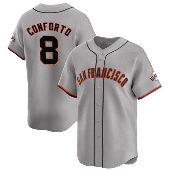 San Francisco Giants #8 Michael Conforto Gray Puhics Cool Base Stitched Jersey