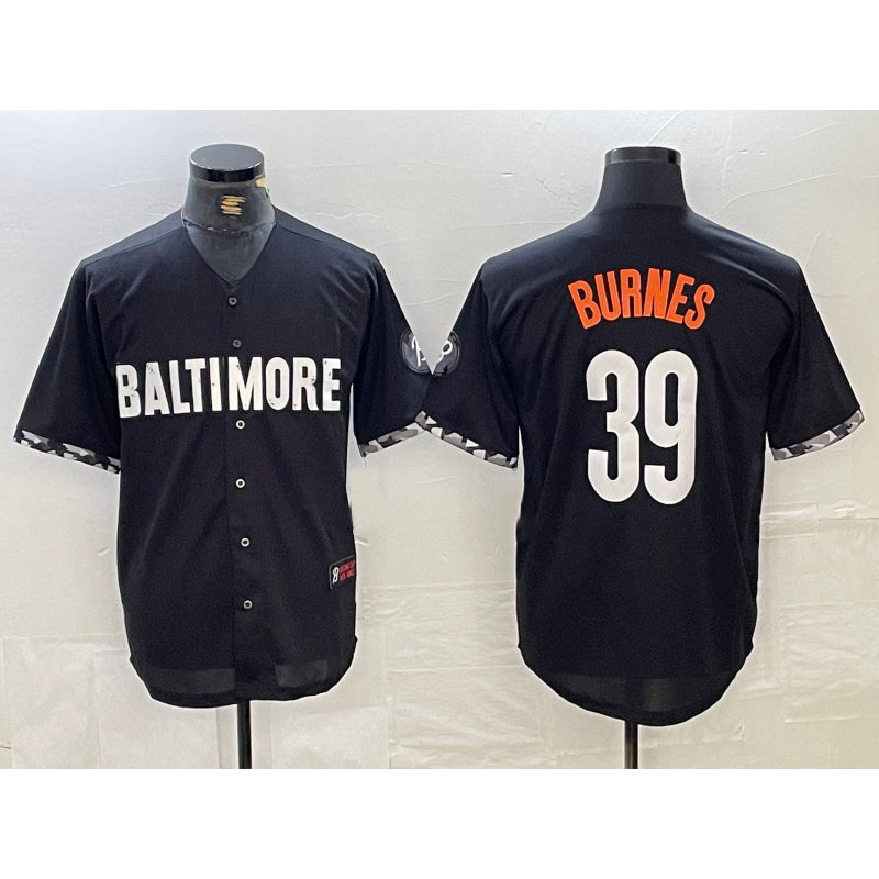 Baltimore Orioles #39 Corbin Burnes Black Puhics 2023 City Connect Cool Base Stitched Jersey