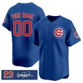 Custom Chicago Cubs Active Player Royal Puhics 'Ryne Sandberg Tribute' Vapor Limited V3 Stitched Jersey