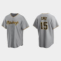 Pittsburgh Pirates #15 Oneil Cruz Gray Puhics Road Cool Base Jersey